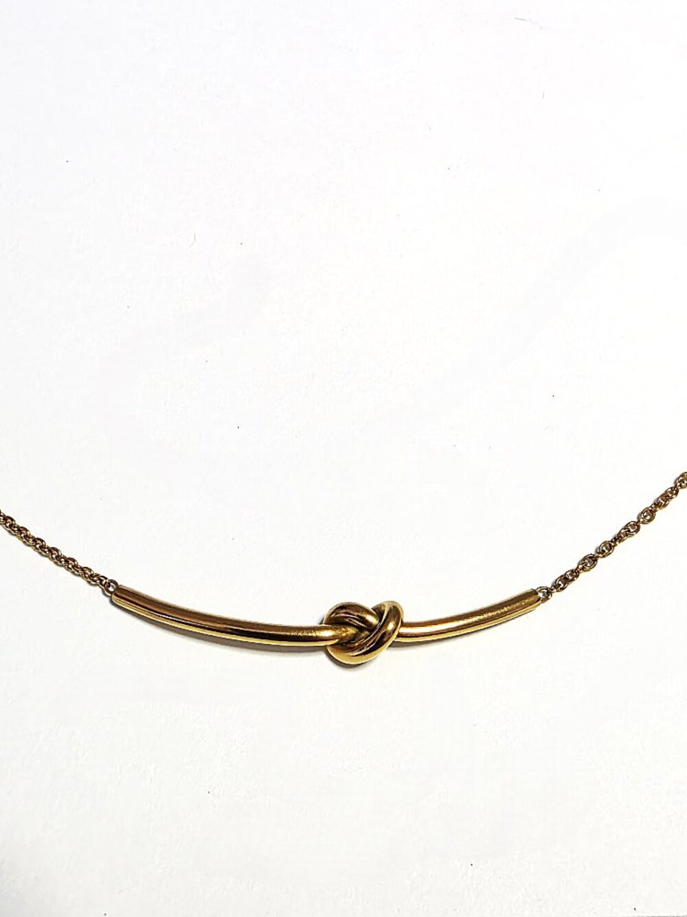 Gold stainless steel Infinity knot necklace